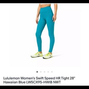 28” HR lululemon swift speed Hawaiian blue